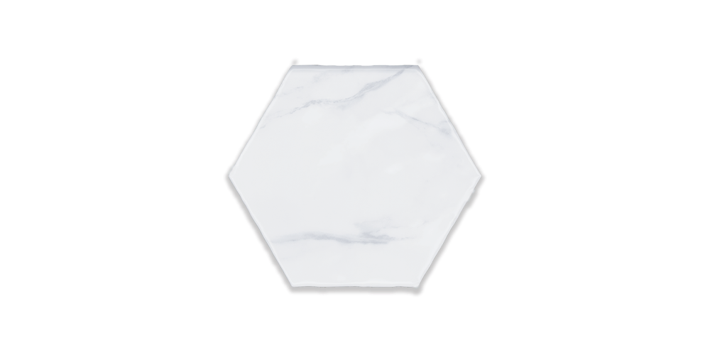 Carrara 15x17,5 / 6” Artisan Hexagon Matt wall tile