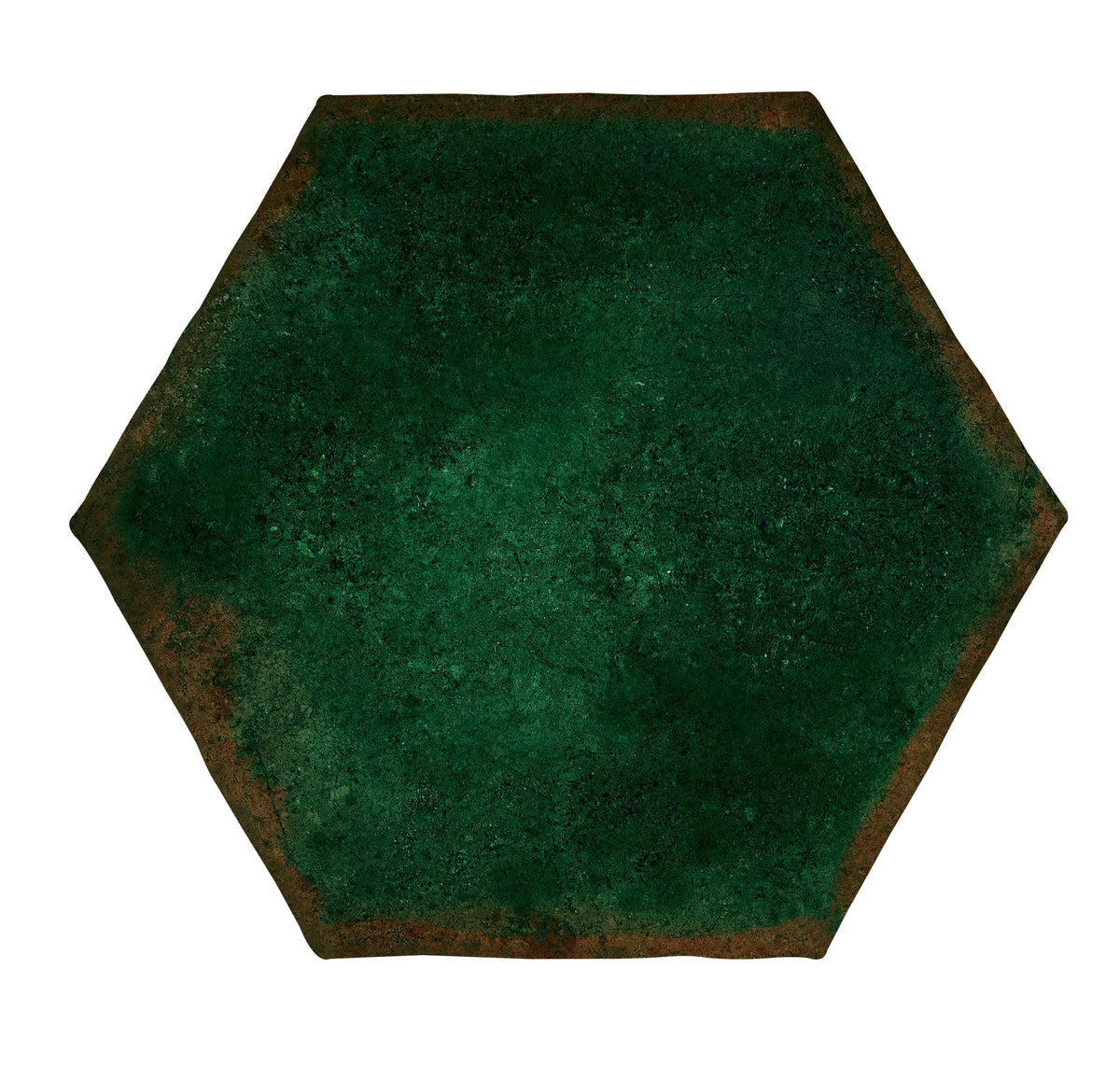 Antic Hexagon 15x17 / 6" Moss Glossy Duvar Karosu