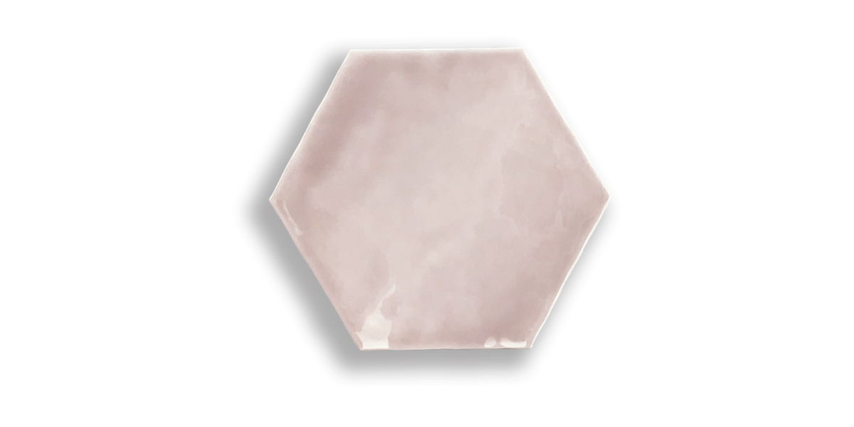 Artisan Hexagon 15x17 / 6" Rose Glossy Duvar Karosu