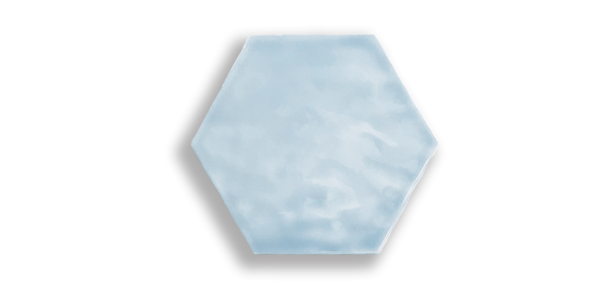 Artisan Hexagon 15x17 / 6" Sky Glossy Duvar Karosu