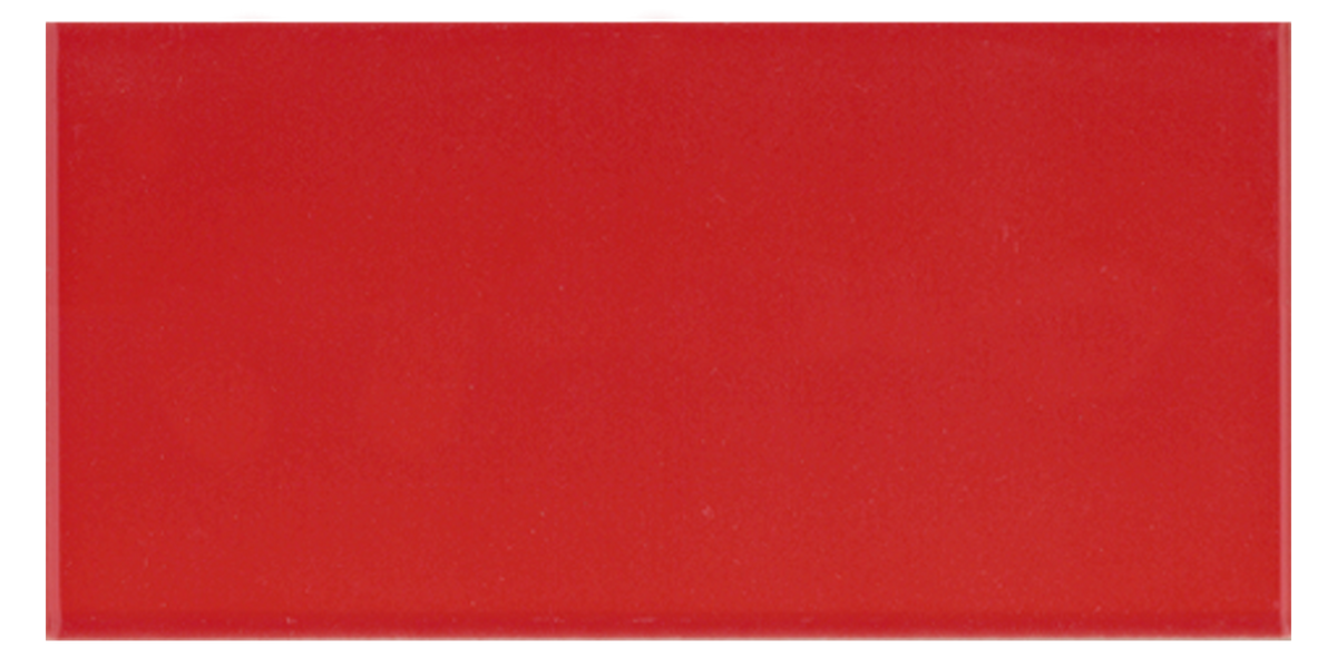Flat 7,5x15 / 3”x6” Red Glossy wall tile