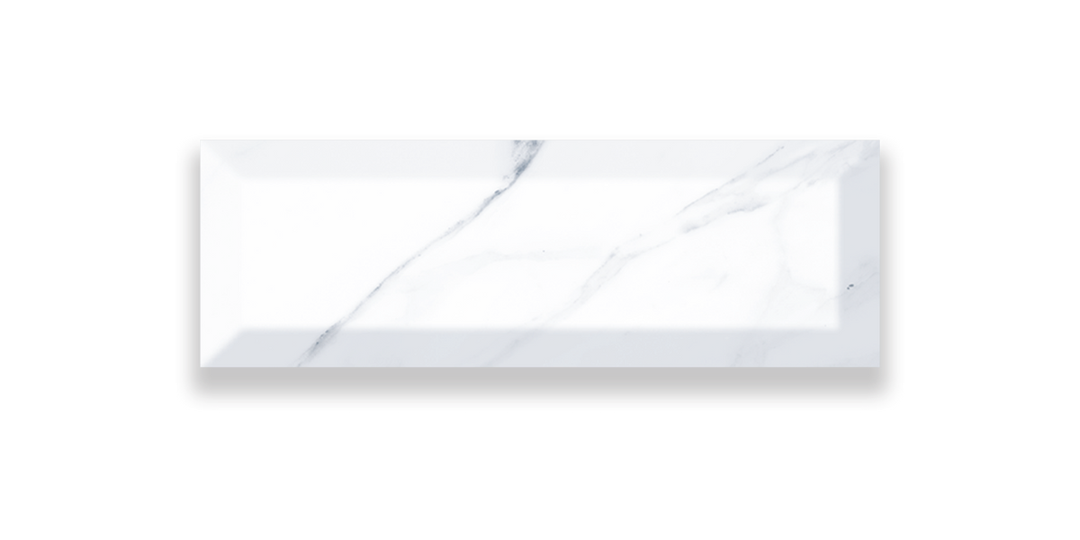 Carrara 10x30 / 4”x12” Metro Glossy wall tile